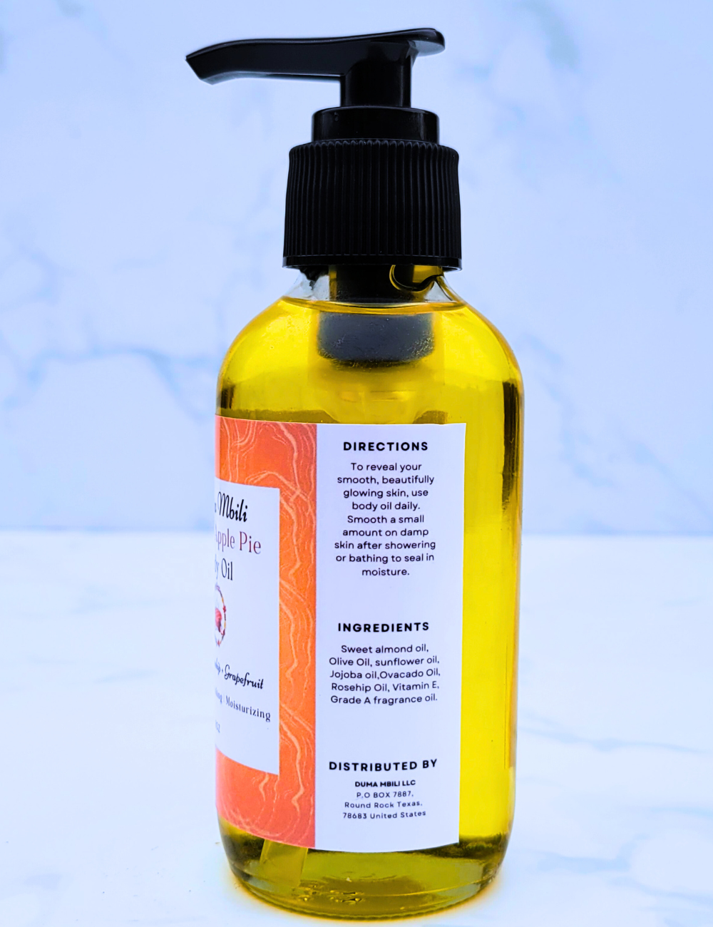 Warm Apple Pie Body Oil, Body Oil, Warm Apple Pie Scent, Body Moisture