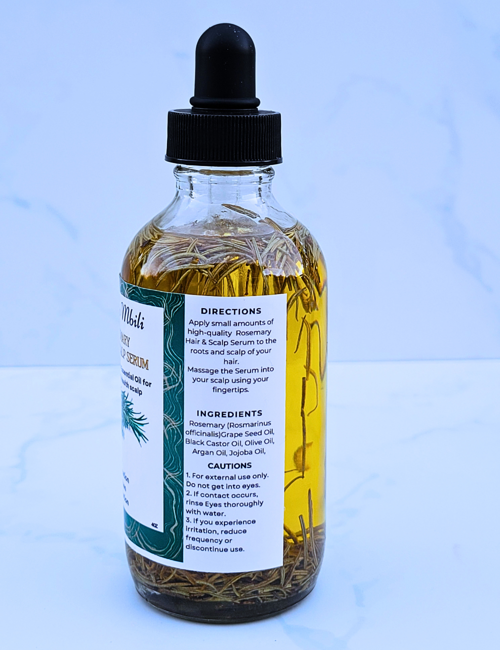 rosemary mint growth oil, 4 Ounce, Rosemary Essential Oil, Included 10ML Travel Bottle, 100% Pure for Hair Growth, Strengthening, Hair Loss, Dandruff, Add to Shampoo, Conditioner