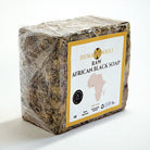 Authentic African Black Soap Bar, handmade with raw plantain skins, cocoa pod ash, and shea butter for deep cleansing, acne control, and hyperpigmentation treatment