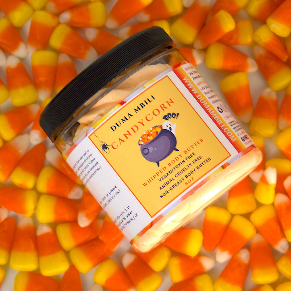 Bring the fun of Halloween to your skincare routine with our Candy Corn Body Butter! This ultra-creamy, rich moisturizer delivers long-lasting hydration while enveloping you in the nostalgic scent of sweet vanilla, honeyed caramel, and a hint of buttery goodness.