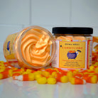 Bring the fun of Halloween to your skincare routine with our Candy Corn Body Butter! This ultra-creamy, rich moisturizer delivers long-lasting hydration while enveloping you in the nostalgic scent of sweet vanilla, honeyed caramel, and a hint of buttery goodness.