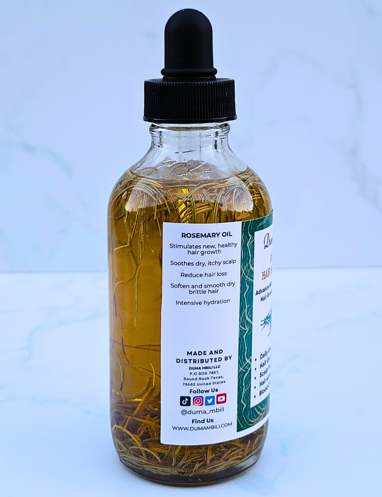 rosemary mint growth oil, 4 Ounce, Rosemary Essential Oil, Included 10ML Travel Bottle, 100% Pure for Hair Growth, Strengthening, Hair Loss, Dandruff, Add to Shampoo, Conditioner 