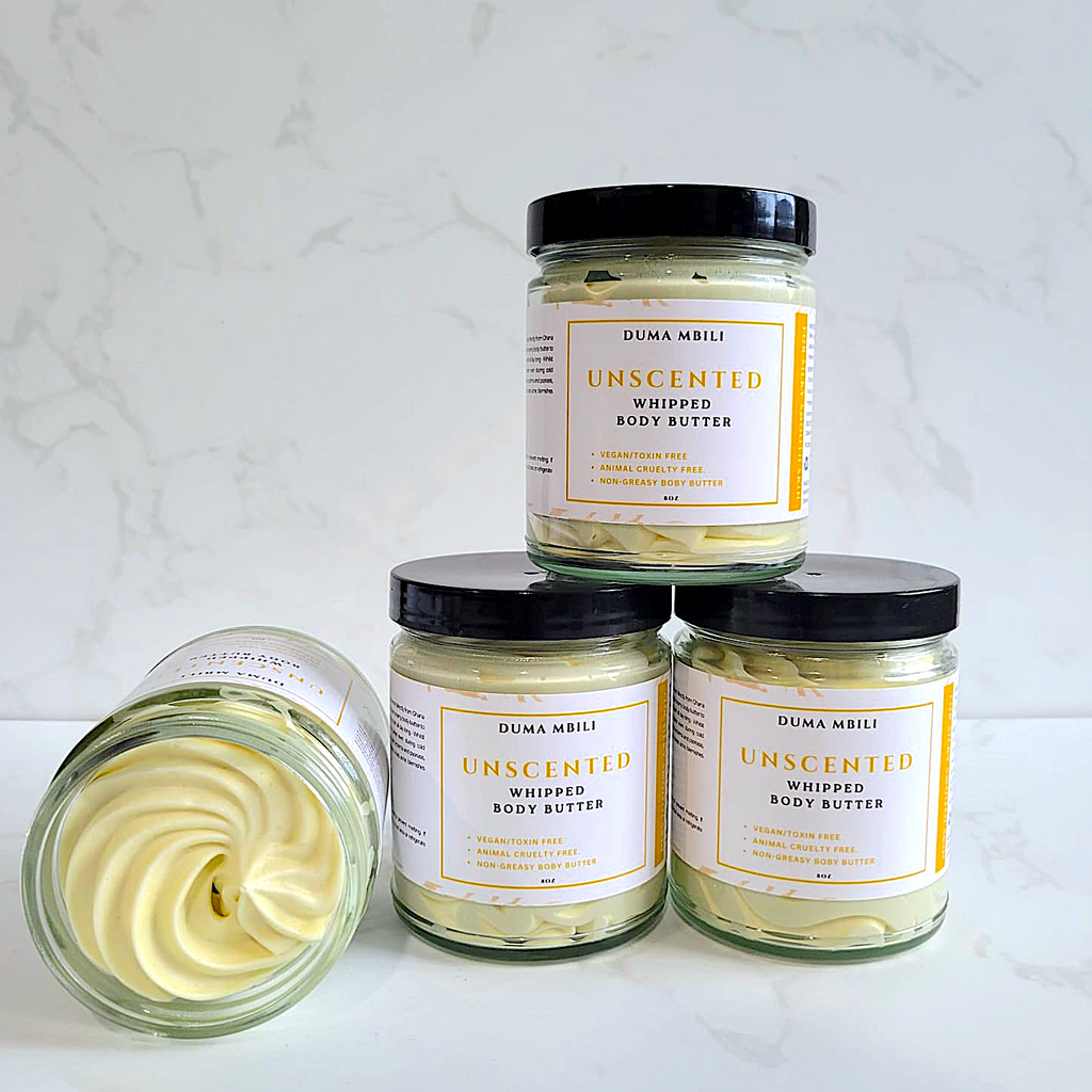  Experience the ultimate in gentle care with our Unscented Body Butter for Sensitive Skin. This rich, non-irritating formula is perfect for those with sensitive skin, providing deep hydration without any added fragrances. Enriched with shea butter, soothes and nourishes, leaving your skin feeling soft and smooth. Ideal for daily use