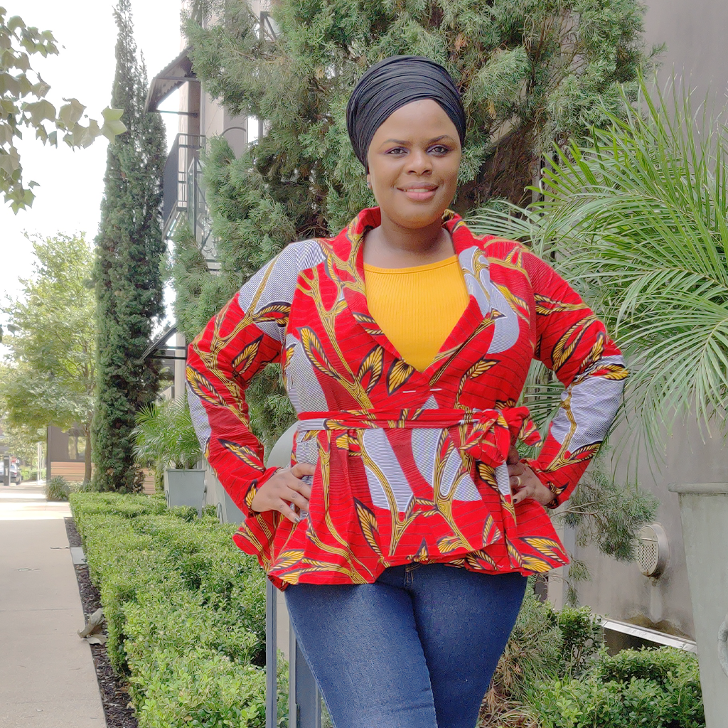 Duma Mbili African Print Long Sleeved Peplum Blouse Ankara Peplum Top African Print Top Peplum Top Ankara Top Blouse X Large