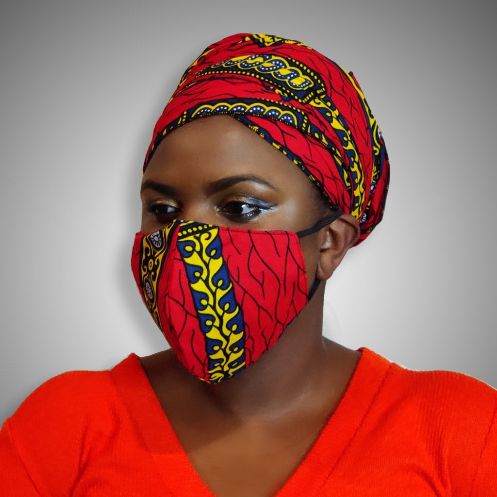 Head wrap and face masks /Ankara/Africa Print/Dashiki